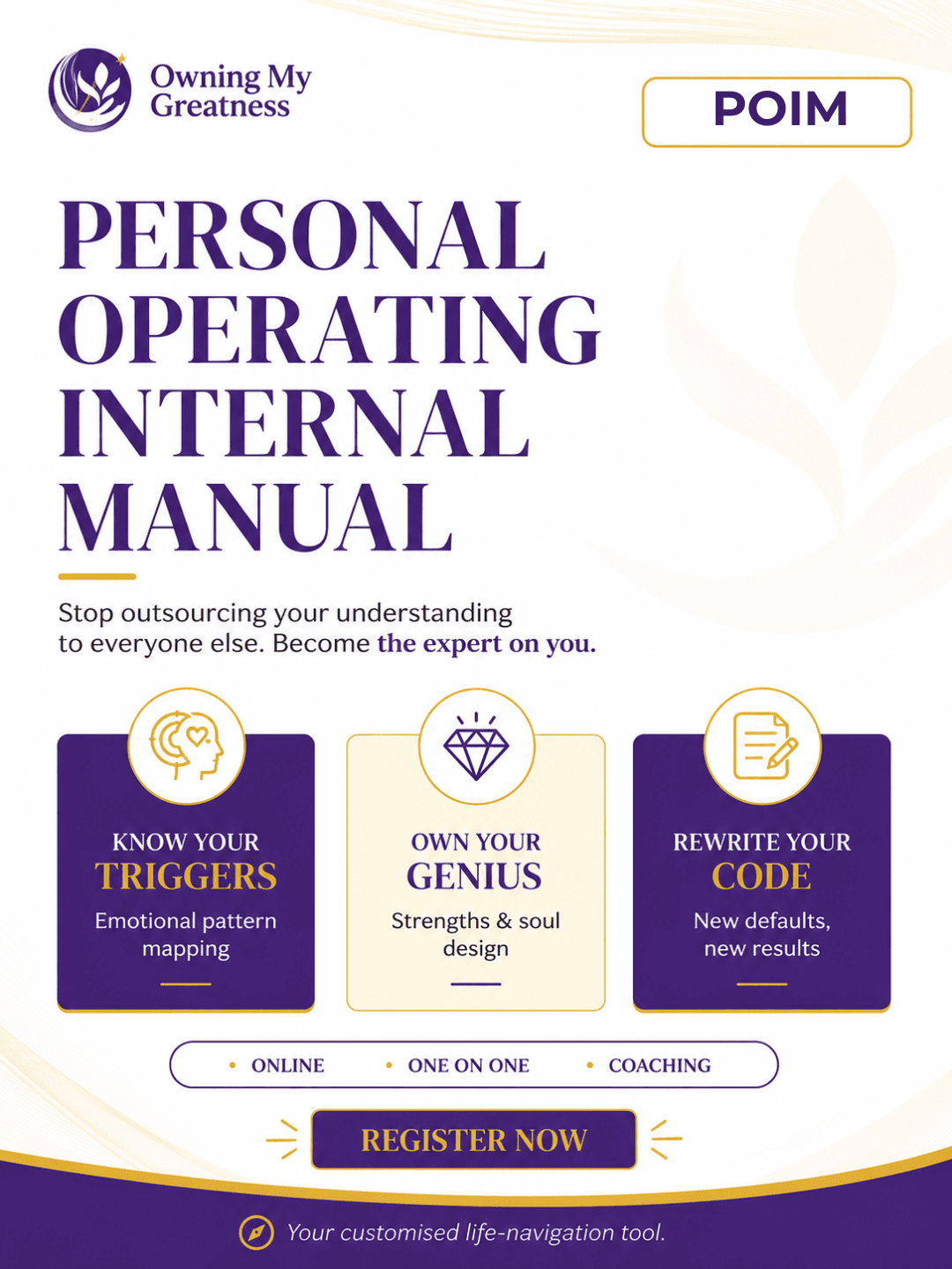 Personal Operating Internal Manual (POIM)